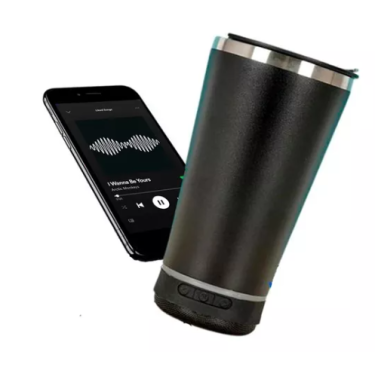  Copo Térmico de 420 ML com Caixa de Som Bluetooth