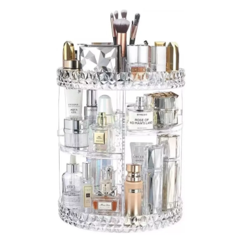 Organizador Acrílico Giratório 360º Maquiagem Perfume Creme 