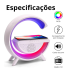 Led Wireless c/ relógio