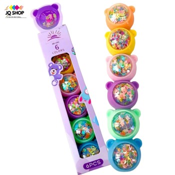 Marca Texto Urso Costura patchwork empilhavam Modelo Ursinho com Lantejoula Mini Fofinho C41924