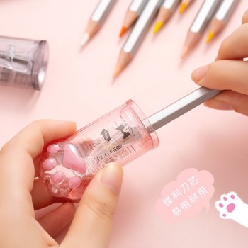 APONTADOR DE LÁPIS COM GLITTER DE PATINHA DE GATO