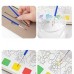12 Folhas Tinta Com Livros De Atividades Conjunto De Pincel Para Crianças Gouache Graffiti Portátil Desenho De Quadros Colorir Brinquedos