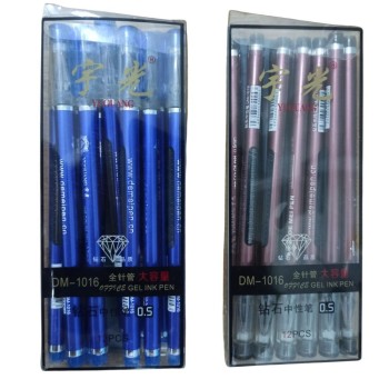 Caneta Gel tinta Azul estampa marrom cor e ponta fina 0.5mm com diamante cabeça
