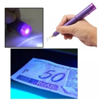Caneta Testadora de Dinheiro Teste Detector de Nota Falsa Tina + luz UV