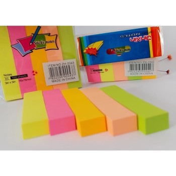 Folhas Marcador de Página Flag Plastico 5 cores com 100 un cada /Fluorescentes Adesivo