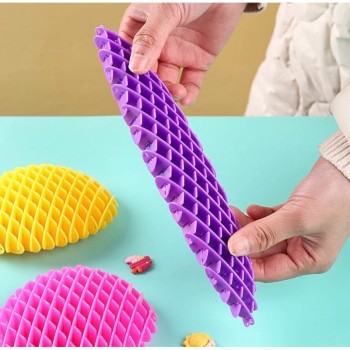 Brinquedos Morphing Worm Elásticos De Descompressão Com Rede Elástica-Brinquedo De Defomação Minhoca-Presente Engraçado