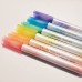 KIT 6 Marca texto de Glitter Flash Colorido Tinta Com Prata Pronto a Entrega Material escolar