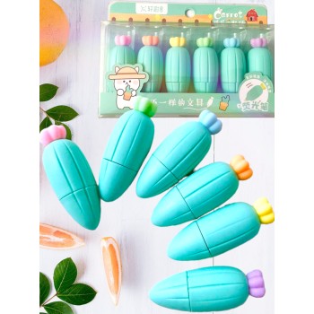 KIT 6 Mini Marca Texto Modelo Cacto fazenda pastel Divertidos