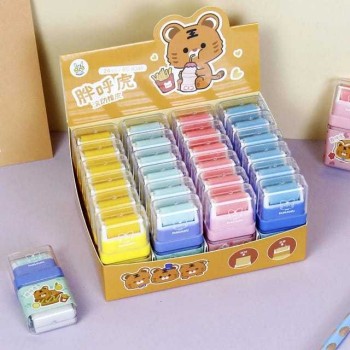 BORRACHA TAMPA TRANSPARENTE porco/tigre/menina/gato/cachorro/DESENHOS ANIMADOS