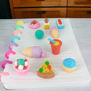 Kit 5 pçs borracha apagador guloseimas simulação realidade fofinho SweetTime Wb-3398