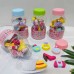 Pote com 18 Mini Borrachas Moda Garota ou Garota Cozinheira (TAMPA ALEATÓRIA)