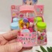 Pote com 18 Mini Borrachas Moda Garota ou Garota Cozinheira (TAMPA ALEATÓRIA)