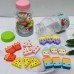 Pote com 18 Mini Borrachas Moda Garota ou Garota Cozinheira (TAMPA ALEATÓRIA)