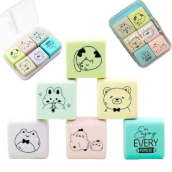 KIT com 6 pçs cada Mini Borracha Candy Eraser / PAPELARIA
