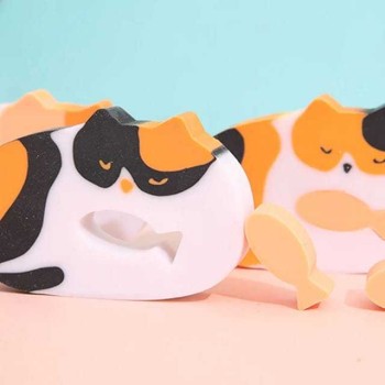 Borracha Gato com Peixe / Papelaria Fofa