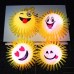 Briquedo Emojis LED Bola AMARELO Com Luz Squishy Brinquedo De Apertar Squeeze Fidget Toy Bola De Emoji