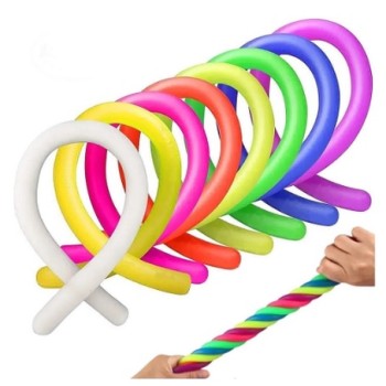 Flofy Squish Fidget Toy Minhoca Anti-Stress Pop It Estica E Solta Sensorial Relaxante Stretchy Noodle