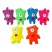 LED Brinquedo Ursinho Com Coraçao Squishy Macio Acende Luz Brilha No Escuro nas cores Roxo, Rosa, Azul, Amarelo, Verde, Laranja