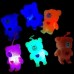 LED Brinquedo Ursinho Com Coraçao Squishy Macio Acende Luz Brilha No Escuro nas cores Roxo, Rosa, Azul, Amarelo, Verde, Laranja