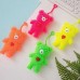 LED Brinquedo Ursinho Com Coraçao Squishy Macio Acende Luz Brilha No Escuro nas cores Roxo, Rosa, Azul, Amarelo, Verde, Laranja