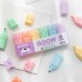 Kit Com 6 Canetas Mini Marca Texto Urso Ursinho (RM1520-6) Estojo Com TEXTO BOOW Roxo