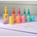 Kit 5 marca texto divertidos modelo esmalte tons pastéis