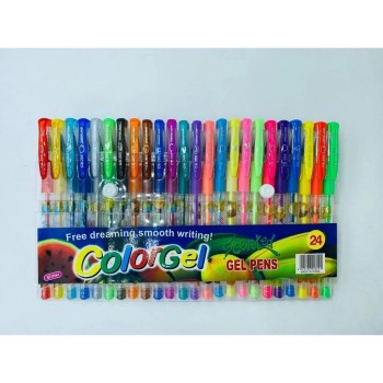 24 cores Caneta Gel Colorgel Canetinhas Coloridas Perfumadas glitter kit