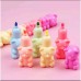 Marca Texto Urso Colorido Liso Sentado Kit 5 Cores Papelaria Fofa