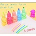 Marca Texto Urso Colorido Liso Sentado Kit 5 Cores Papelaria Fofa