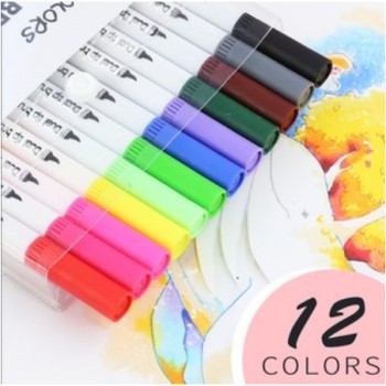 100 Marcadores Coloridos Conjunto De Cabeça Dupla Caneta Destacadora Pincel De Aquarela Caligrafia De Volta À Escola