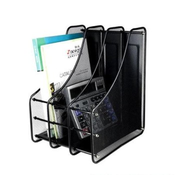 Porta Folha de Mesa 3 Subdivisões, Documentos Para Escritório, Suporte A4, Suporte de Colecionador, Pasta de Armazenamento/Pasta