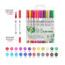 Kit 24 Canetas Coloridas Para Canetas Marcadores Com Ponta Dupla Papelaria/Escritório/Escola