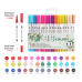 Kit 36 Canetas Coloridas Para Canetas Marcadores Com Ponta Dupla Papelaria/Escritório/Escola