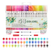 Kit 48 Canetas Coloridas Para Canetas Marcadores Com Ponta Dupla Papelaria/Escritório/Escola