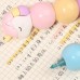 Marca Texto Unicórnio Bola Bolinha Empilhável Kit 3 Cores Papelaria Kawaii
