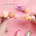 Marca Texto Unicórnio Bola Bolinha Empilhável Kit 3 Cores Papelaria Kawaii