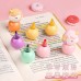 Marca Texto Unicórnio Bola Bolinha Empilhável Kit 3 Cores Papelaria Kawaii