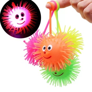 Brinquedo Nariz Comprido LED Bola Ioio Com Luz Nariz longo Puffer Ball Bolinha Infantil Bola Mamona