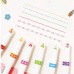 6 Cores Caneta Carimbo Roller Marca Texto