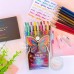 Kit 1 pacote com 8 Peças de Lapis Metalizados Brilhantes Caneta Neon Gel Lantejoura Glitter Borboleta