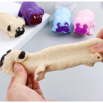 Cachorro Pug Estica Fidget Toy Anti Stress Fofinho brinquedo