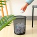 12 L Grande Lixeira Metal Aramado Cesto de lixo 12 L Preta Redonda Para Escritório Casa Quarto