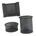KIT 3 Com 2 Porta Lápis redondo+1 Porta Treco Organizador de Mesa de Escritório Kit caneta metal armado