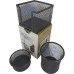 KIT 3 Com 2 Porta Lápis redondo+1 Porta Treco Organizador de Mesa de Escritório Kit caneta metal armado