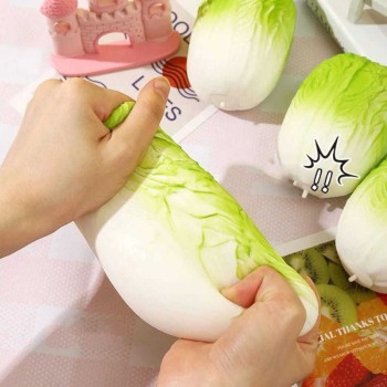 Repolho Comida AntieStresse Relief Squeeze Beliscar bola para crianças, simulação engraçada kawaii, macio e fofo, bola de estresse