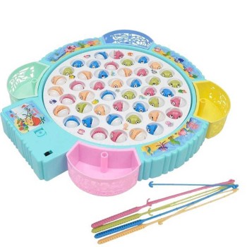 Brinquedo Infantil 45 PEIXES Pescaria Pega Peixe Pesca Maluca Musica para Crianças