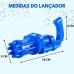 Brinquedo Máquina Automática Gatling Infantil De Bolhas De sabão Com Refil de Bolha De Sabão