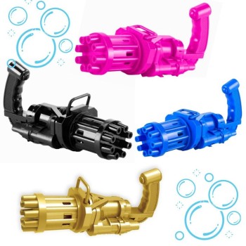 Brinquedo Máquina Automática Gatling Infantil De Bolhas De sabão Com Refil de Bolha De Sabão