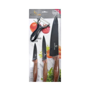 KIT 4 PEÇAS CONJUNTO DE FACAS CX-70125