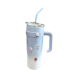Copo Garrafa Térmico com Alça e Canudo 1 litro 1000ml Copo inoxidável - CX-7092